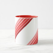 マグカップ – 赤い対角線の色ストライプ色 (中央)