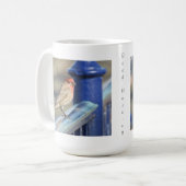 マグカップ – 赤い頭付きスパロー (正面左)