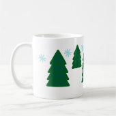 マグカップ – 雪の結晶を持つ松 (左)