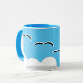 マグカップ – 雲の上のカモメ (正面左)