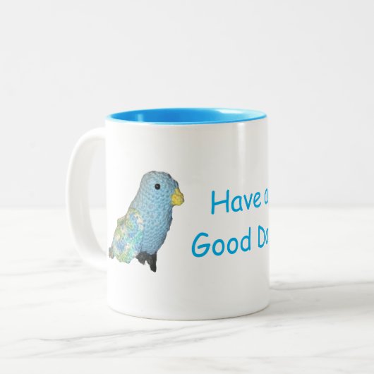 マグカップ – 青い鳥は良い日を持っている (正面左)