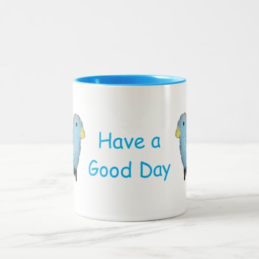 マグカップ – 青い鳥は良い日を持っている (中央)