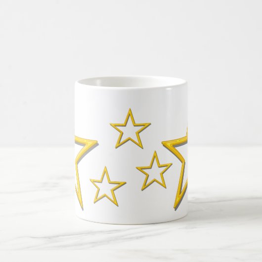 マグカップ – 黄色い星の文字 (中央)