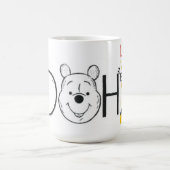マグカップ(黄色のダッシングフォント付きPOOH 🟡色D コーヒーマグカップ (中央)
