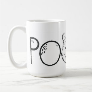 マグカップ(黄色のダッシングフォント付きPOOH 🟡色D コーヒーマグカップ