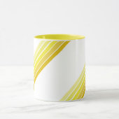 マグカップ – 黄色の対角線の色ストライプ色 (中央)