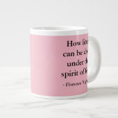 マグカップ、2トーン、フィレンツェ・ナイチンゲール引用文 ジャンボコーヒーマグカップ (正面右)