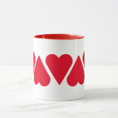 マグカップ – 5赤いハート (中央)