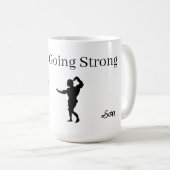 マグカップ： 75と強い。 コーヒーマグカップ (正面右)