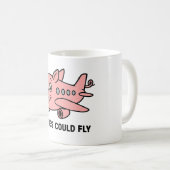 マグカップ(Classic Mug、330ml) - 豚が空を飛べたら コーヒーマグカップ (正面右)