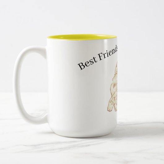 マグカップ： Goldendoodle ツートーンマグカップ (左)