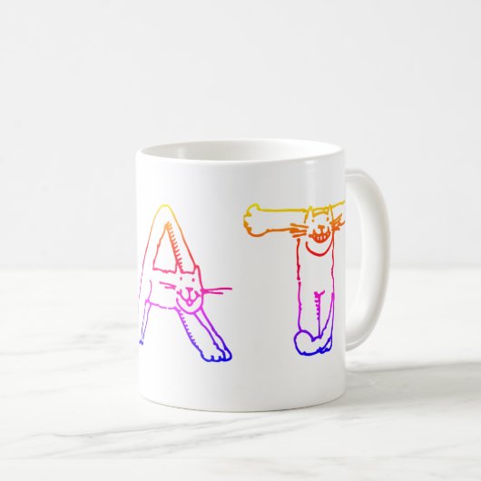 マグカップ – Rainbow Colored CAT (正面右)