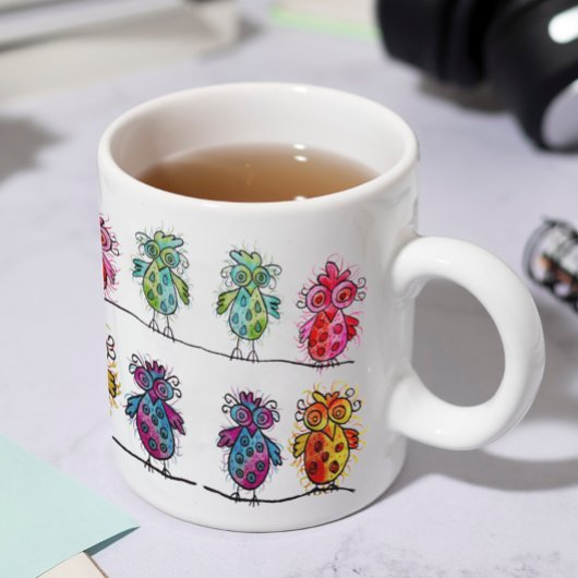 マグカラフルお洒落（鳥01） コーヒーマグカップ