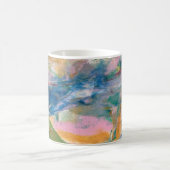 マグカラフルエステティックブルーウェーブティーコーヒーカップ コーヒーマグカップ (中央)