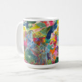 マグカラフル美的抽象芸術ティーコーヒーカップ コーヒーマグカップ (正面左)