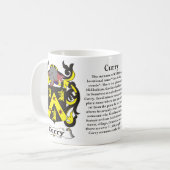 マグカレー家族の紋章付き外衣 コーヒーマグカップ (正面左)