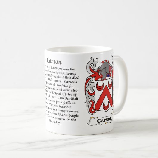 マグカーソン家族の紋章付き外衣 コーヒーマグカップ (正面右)