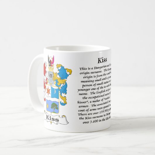 マグキス家族のハンガリーの紋章付き外衣 コーヒーマグカップ (正面左)