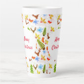 マグクリスマスパターンのお祭りシーズン カフェラテマグ (正面)