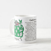 マググティエレス家族の紋章付き外衣 コーヒーマグカップ (正面左)