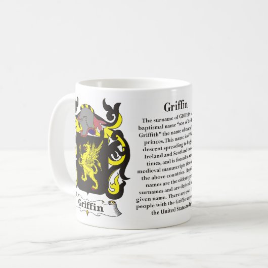 マググリフィン家族の紋章付き外衣 コーヒーマグカップ (正面左)