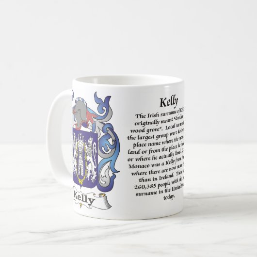 マグケリー家族の紋章付き外衣 コーヒーマグカップ (正面左)