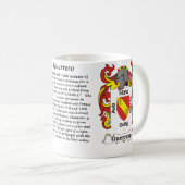 マグゲレーロ州家族の紋章付き外衣 コーヒーマグカップ (正面右)