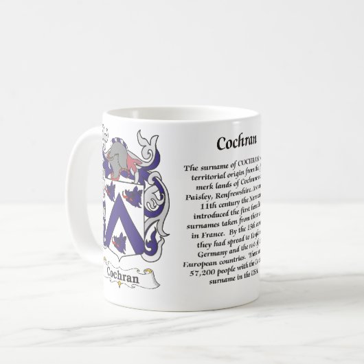 マグコクラン家族の紋章付き外衣 コーヒーマグカップ (正面左)