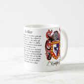 マグコリアー家族の紋章付き外衣 コーヒーマグカップ (正面右)