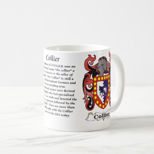 マグコリアー家族の紋章付き外衣 コーヒーマグカップ (正面右)