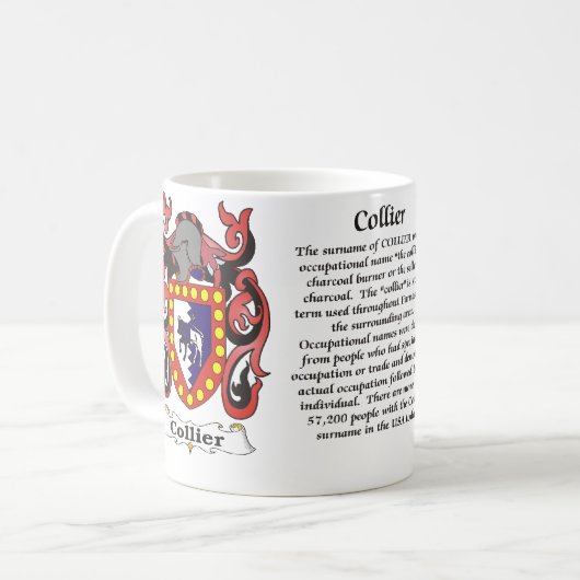 マグコリアー家族の紋章付き外衣 コーヒーマグカップ (正面左)