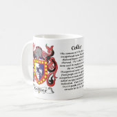 マグコリアー家族の紋章付き外衣 コーヒーマグカップ (正面左)