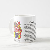 マグコロン家族の紋章付き外衣 コーヒーマグカップ (正面左)