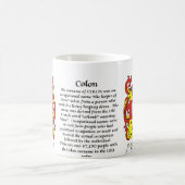 マグコロン家族の紋章付き外衣 コーヒーマグカップ (中央)