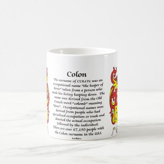 マグコロン家族の紋章付き外衣 コーヒーマグカップ (中央)