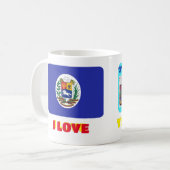 マグコーヒのマグカップ私はベネズエラ大好き、カスタマイズ可能 コーヒーマグカップ (正面左)