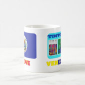 マグコーヒのマグカップ私はベネズエラ大好き、カスタマイズ可能 コーヒーマグカップ (中央)