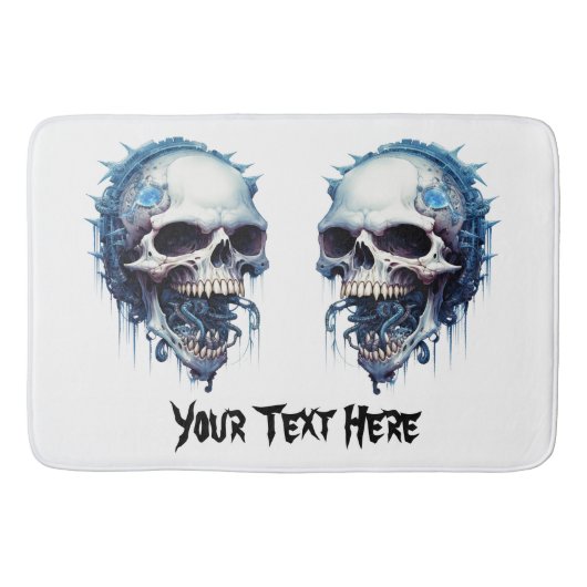 マグゴッツとスチームパンク詳細とブルースカル バスマット (正面)