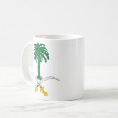 マグサウジアラビアの紋章付き外衣 コーヒーマグカップ (正面左)