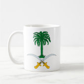 マグサウジアラビアの紋章付き外衣 コーヒーマグカップ (左)