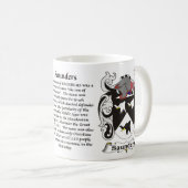 マグサンダース家族の紋章付き外衣 コーヒーマグカップ (正面右)