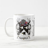 マグサンダース家族の紋章付き外衣 コーヒーマグカップ (左)