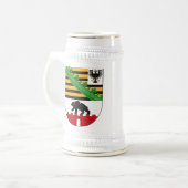 マグザクセンAnhaltの紋章付き外衣 ビールジョッキ (正面左)