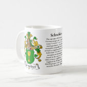 マグシュナイダー家族の紋章付き外衣 コーヒーマグカップ (正面左)