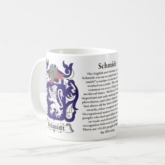 マグシュミツト家族の紋章付き外衣 コーヒーマグカップ (正面左)