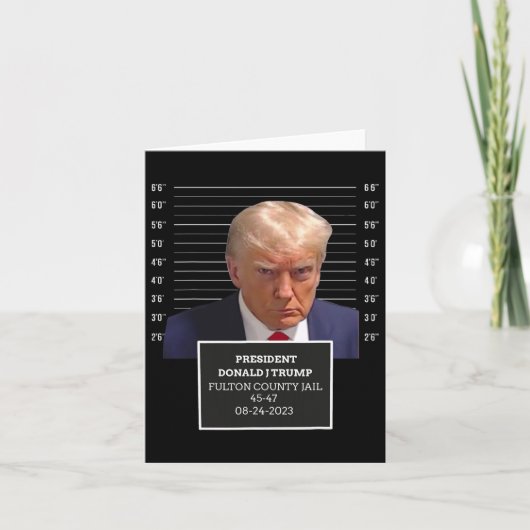 マグショット大統領ドナルドJトランプMugshot 2023おもしろい カード (正面)