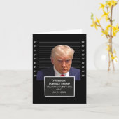 マグショット大統領ドナルドJトランプMugshot 2023おもしろい カード (黄色い花)