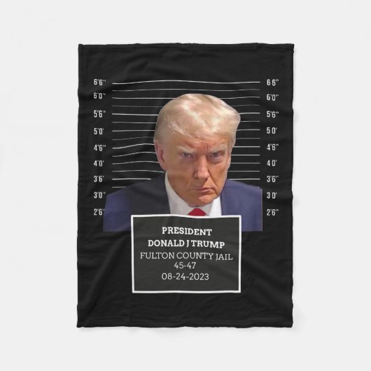 マグショット大統領ドナルドJトランプMugshot 2023おもしろい フリースブランケット (正面)