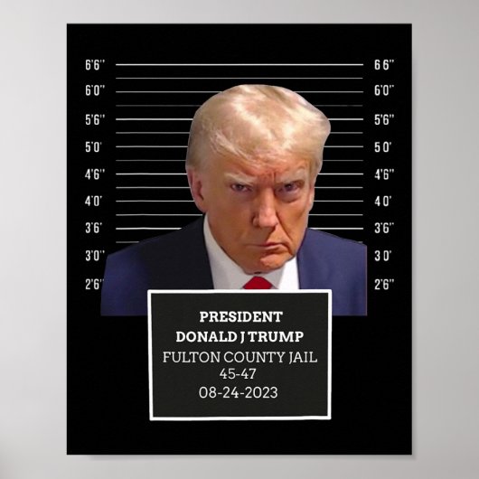 マグショット大統領ドナルドJトランプMugshot 2023おもしろい ポスター (正面)