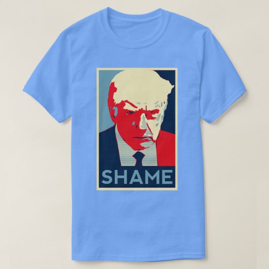 マグショット恥のオバマ希望スタイル Tシャツ (デザイン正面)